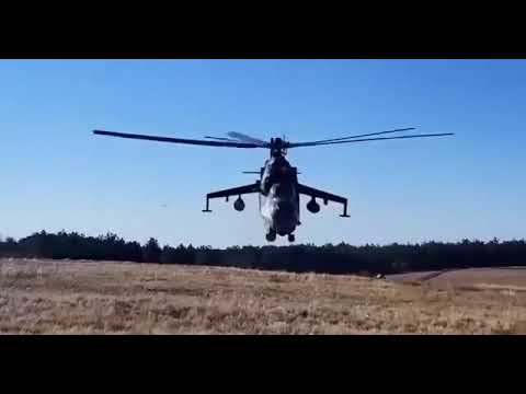 Украинские Асы на Ми24 и Ми 17 с современными американскими шлемами показывают высший пилотаж (full)