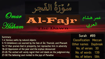 #89|| Surah Al-Fajr|| سورة الفجر ||Arabic,English,Urdu Subtitles. (Omar Hisham)EXTREMELY POWERFUL
