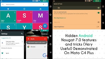 Hidden Android Nougat 7.0 features and tricks (Very Useful) demonstrated on Moto G4 Plus