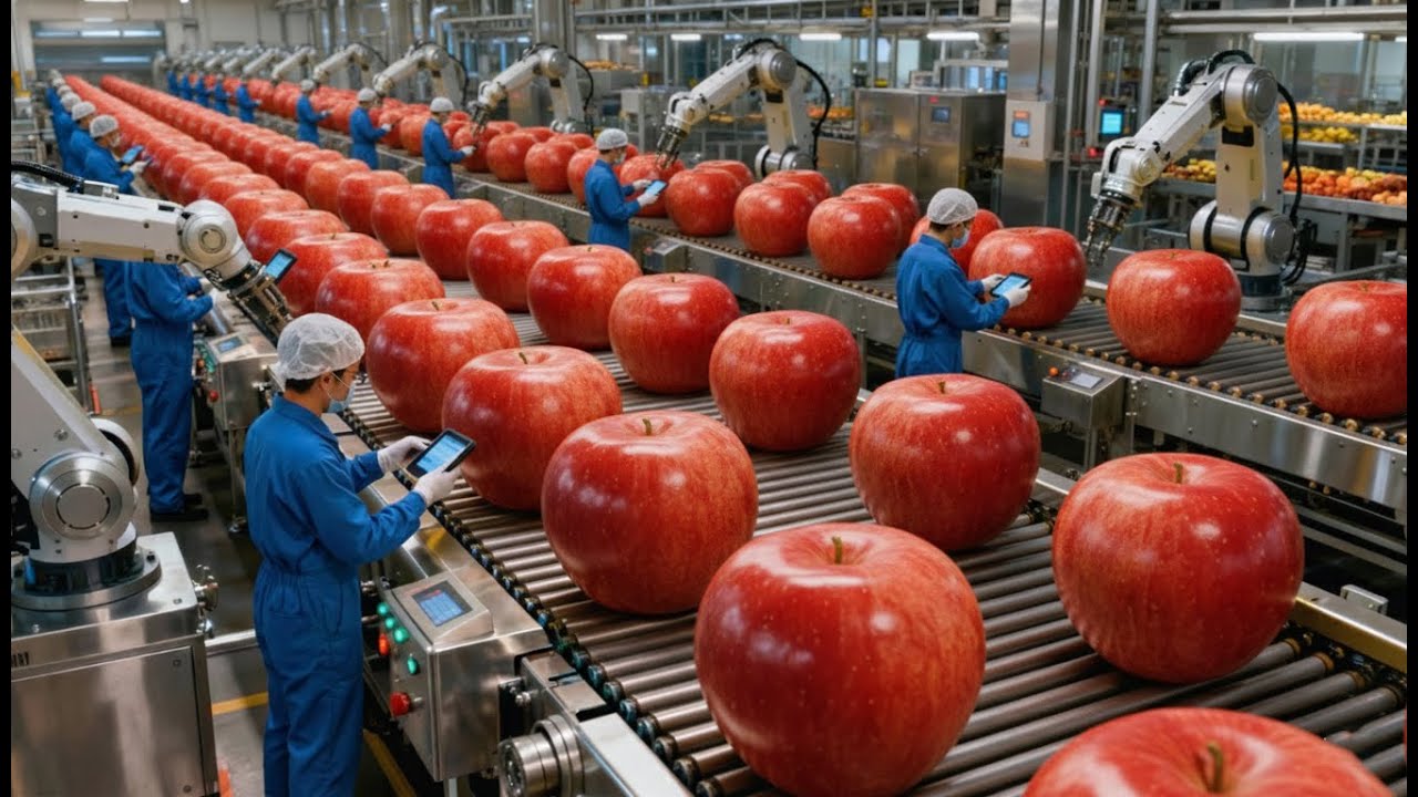 Inside the Mega Apple Factory: How Fresh Apple Become Premium ...