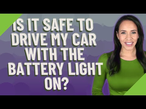 Is it safe to drive my car with the battery light on?