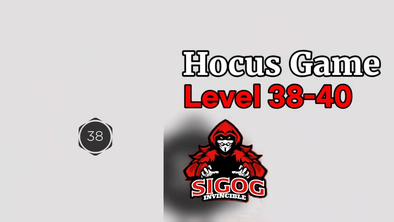 Hocus Game Level 38-40 | Hocus Gameplay | Hocus Puzzle Game | Invincible Sigog