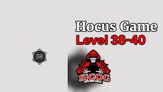 Hocus Game Level 38-40 | Hocus Gameplay | Hocus Puzzle Game | Invincible Sigog