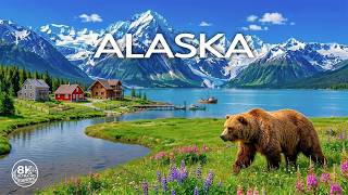 ALASKA 8K  Majestic Wilderness & Glacial Landscapes with Relaxing Piano Music Nature Relaxation Film