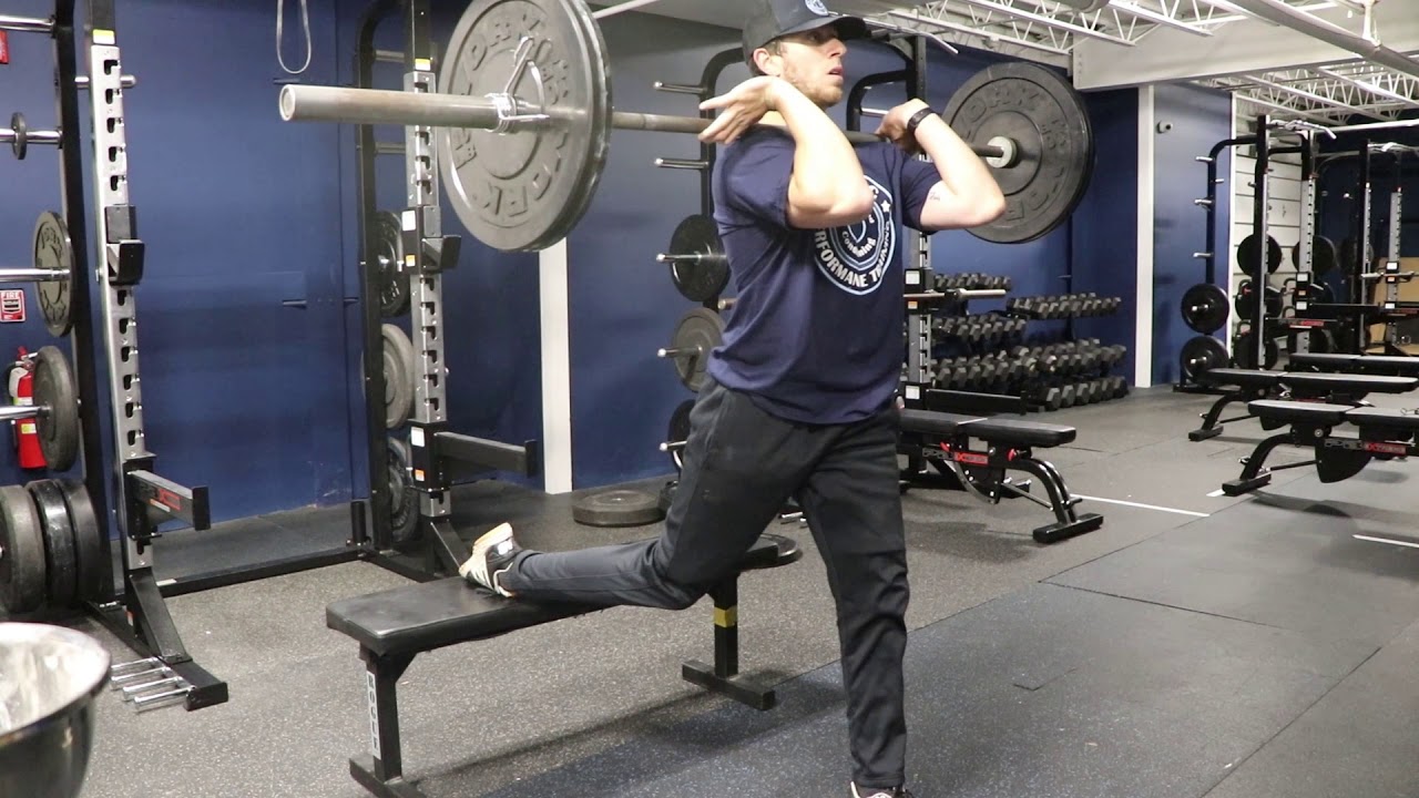 Anterior BB Bulgarian Split Squat - YouTube
