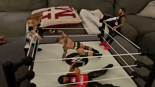ROMAN REIGNS AND JEY USO VS RATED RKO (stop motion action figure match)