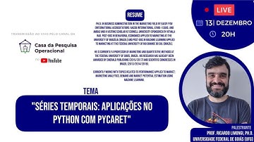Séries Temporais: Aplicações no Python com PyCaret