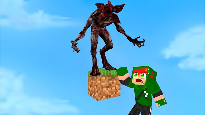 SURVIVING in JUST 1 BLOCK with DEMOGORGON in MINECRAFT!!