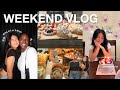 weekend vlog: going out w friends, birthday dinner, bible study &amp; more ୨୧