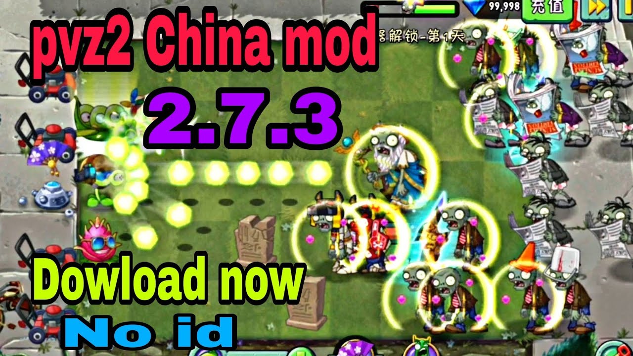 Pvz2 China mod apk 2.7.3 New Zombie New plants max