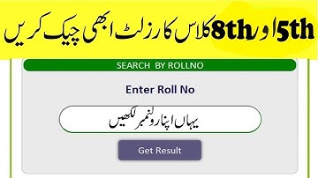 How To Check 5th & 8th Class Result Online With Full Detail On Mobile & Computer || All Bords