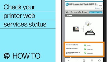 How to check your printer web services status | HP Printers | HP Support