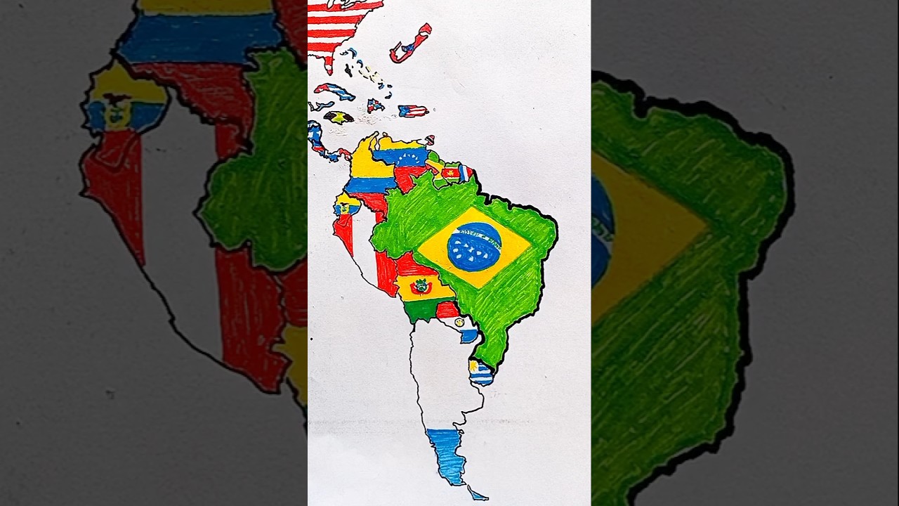 Draw Flag Map of Argentina 🇦🇷 #argentina