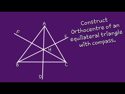 Vídeo: Como você constrói um triângulo equilátero com uma bússola?