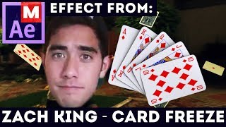 Zach King - Card Freeze   рус субтитры: After Effects Tutorial
