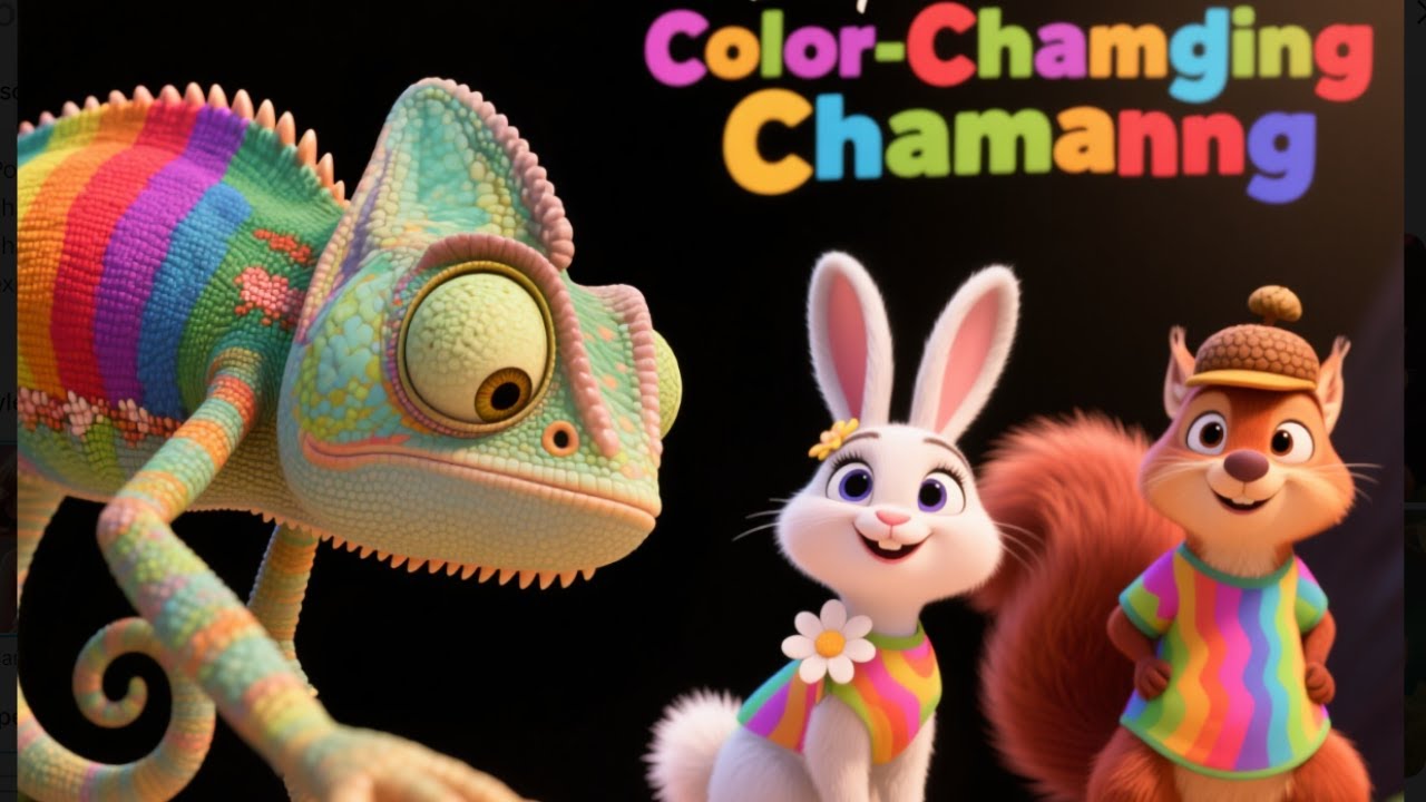 The Color-Changing Chameleon Who Learned to Be Brave | MoonMagic Bedtime Stories