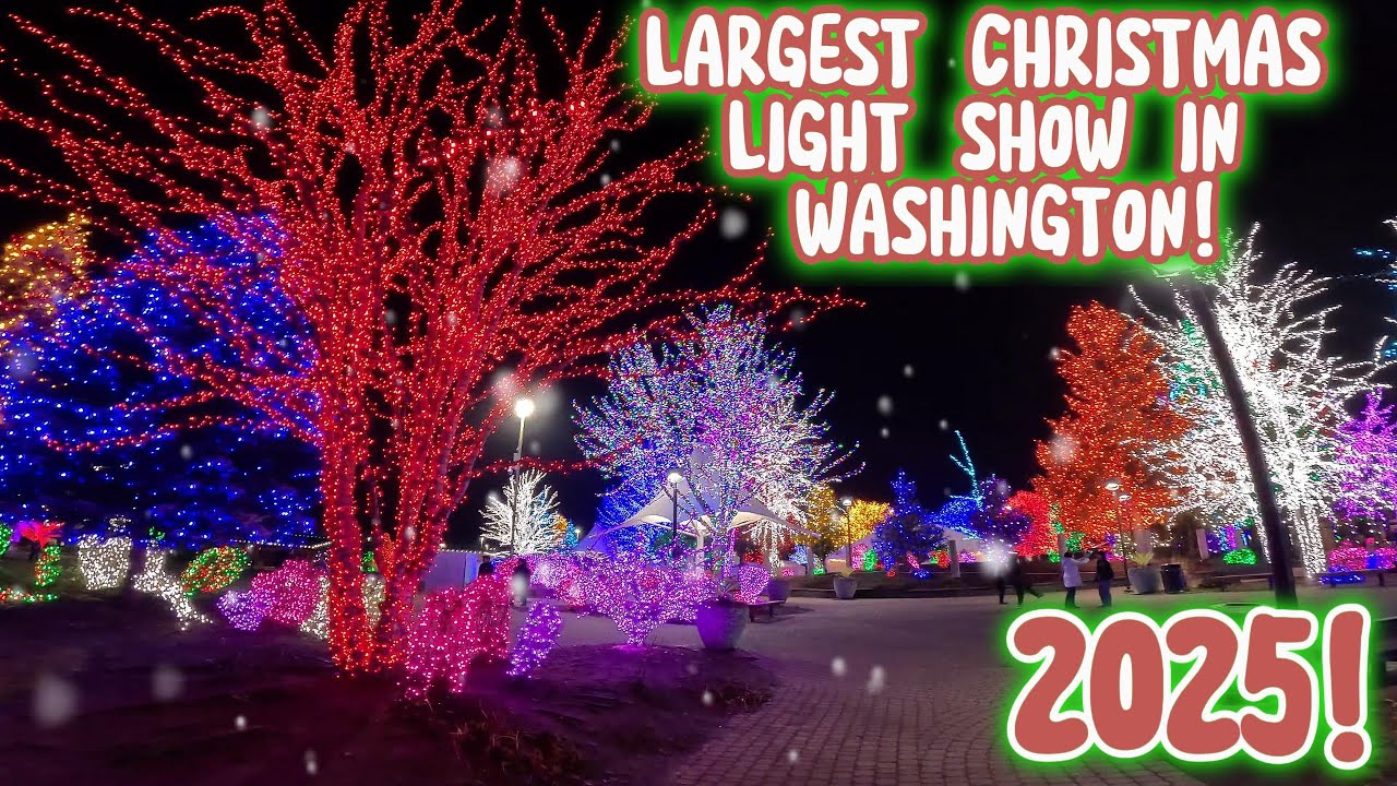 Biggest Christmas light show in Washington 2025 with Christmas music!