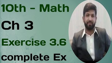 10th Class Math || Science group || Chapter#3 Exercise#3.6 Question#1,2 || Punjab textbook