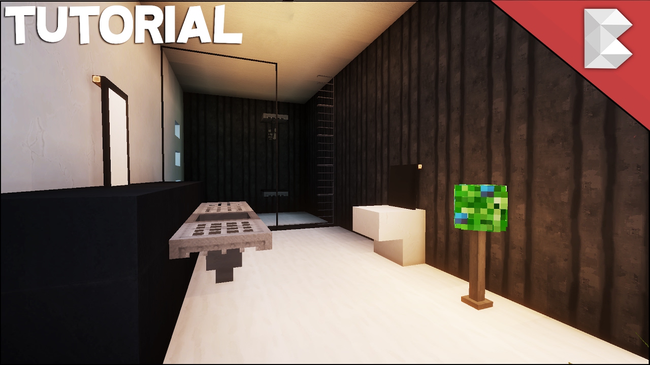  Minecraft Modern Bathroom  Tutorial Interior Design Series 