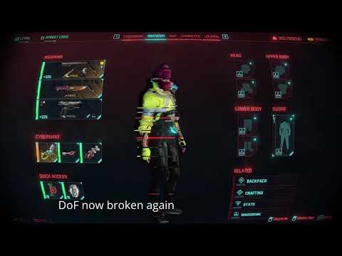 Reshade (Depth of Field) CinematicDOF.fx with Frame Generation on 'FIX' Cyberpunk 2077