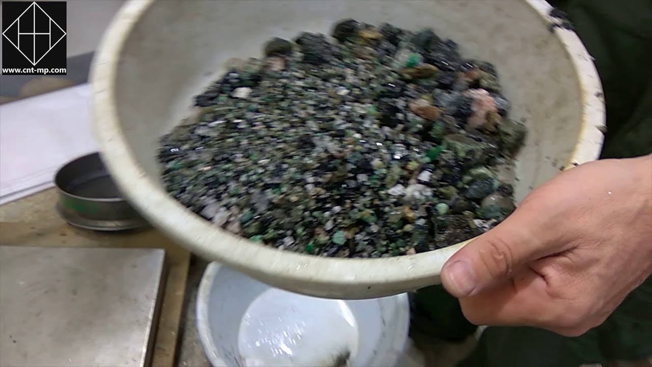 CNT EPD Spark-2 test on emerald-containg material from the mine (CNT EPD Spark-2, CNT HS-11)