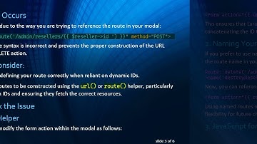 Resolving the Delete button not working inside Bootstrap modal in Laravel Issue