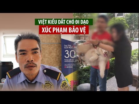 Video Việt Kiều dắt chó đi dạo xúc phạm bảo vệ và người lớn... - youtube
