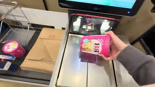 Safeway self checkout 2026: apple juice, ice cream and ointment 
