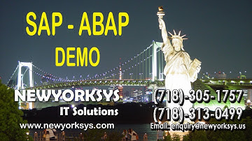 SAP ABAP Online Training Demo Session Full - HD Tutorial Newyorksys.com