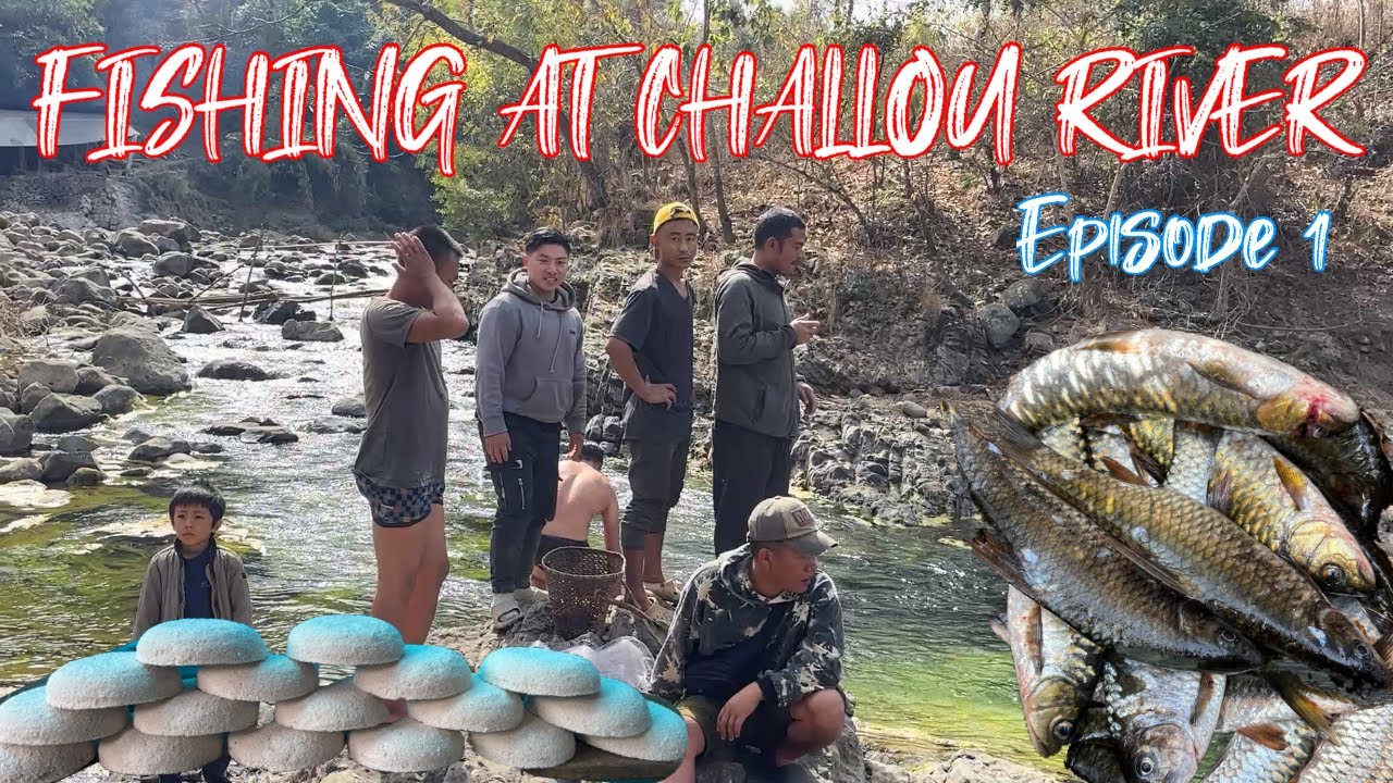 The villagers catch fish for us //challou village // organic fishing 🤪//Episode 01 