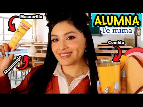ASMR 1ra Persona: MIMANDO a 📚 la MAESTRA 👩‍🏫 Facial, Makeup, Comida I Ges ASMR
