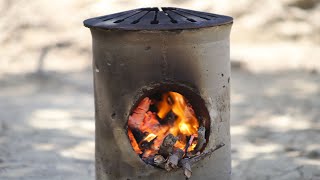 Amazing idea with Cement! DIY Wood Stove