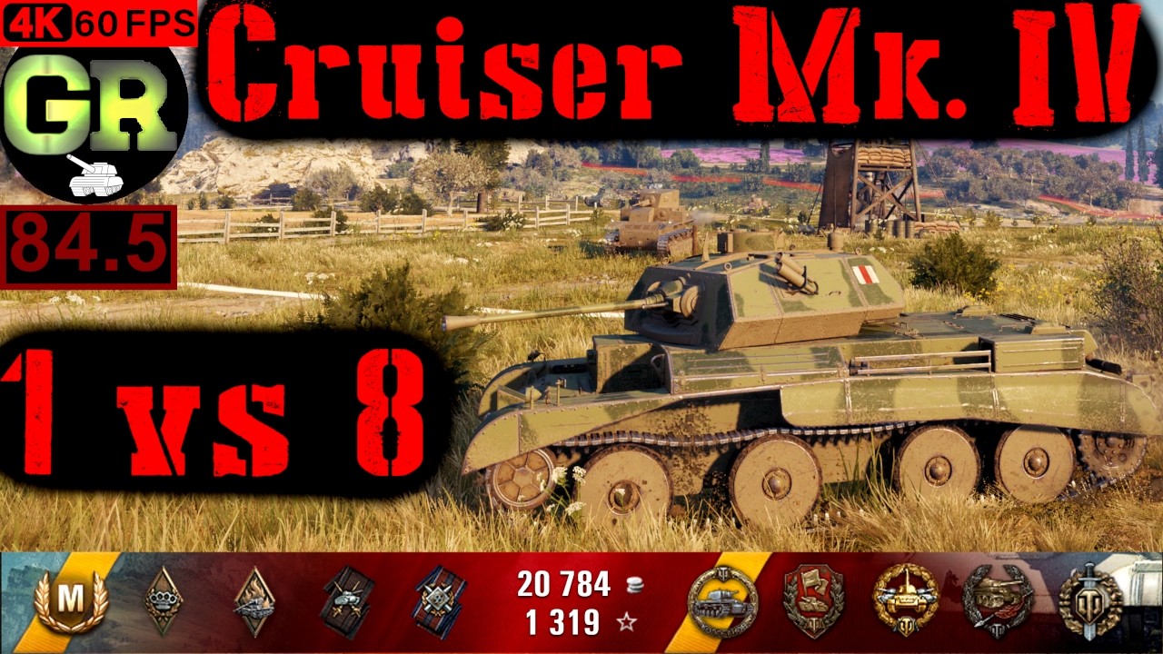 World of Tanks Cruiser Mk. IV WoT Replay - 9 Kills 1.5K DMG(Patch 1.4.0)