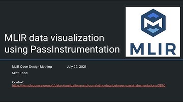MLIR Open Meeting 2021-07-22: MLIR Data Visualization