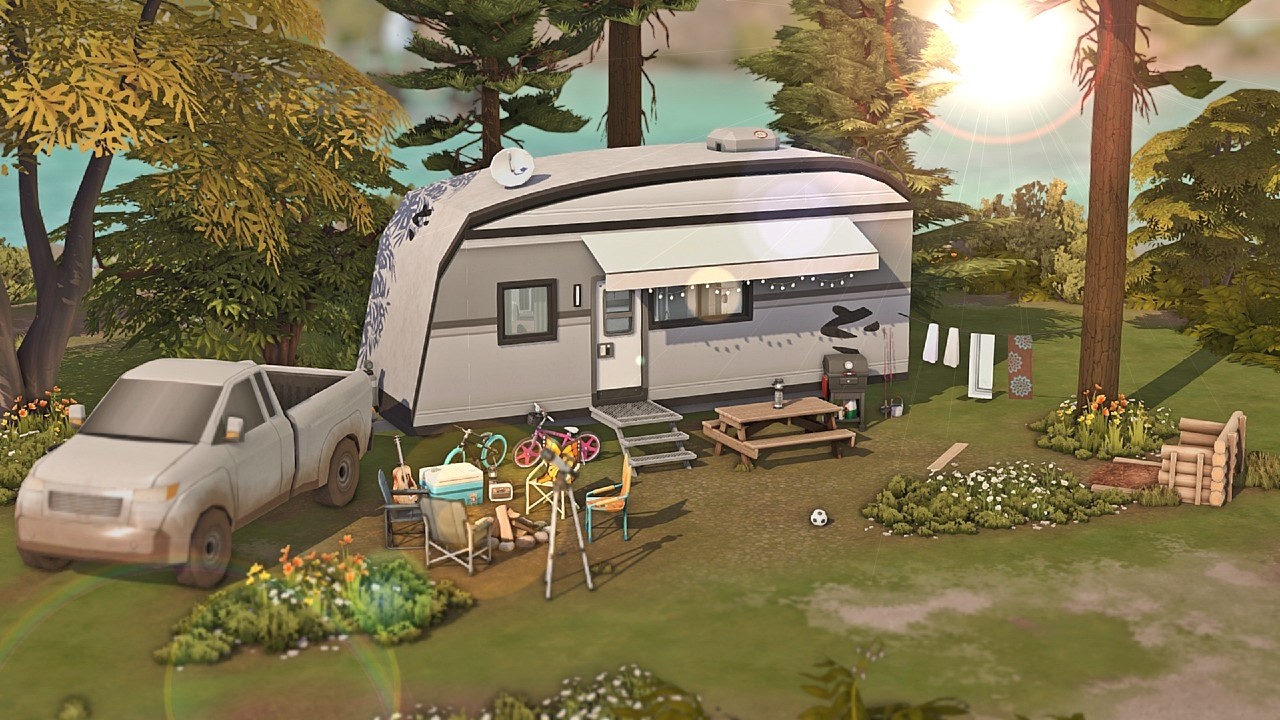 Adventure with Dad Camper Stop Motion No CC | The Sims 4