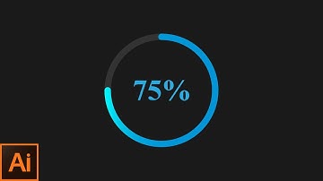 Perfect & the easiest way to design a percentage progress circle in adobe illustrator | PS Design
