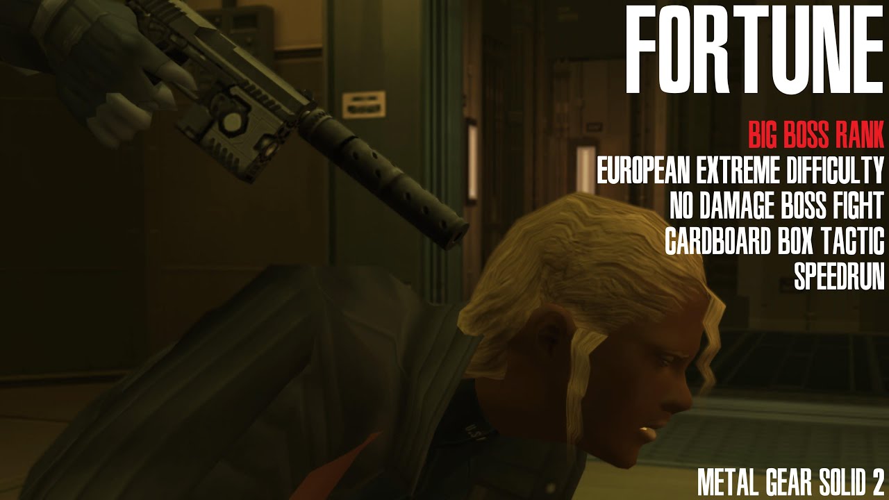 FORTUNE - No Damage boss fight [EURO EXTREME] CARDBOARD BOX TACTIC | METAL GEAR SOLID 2