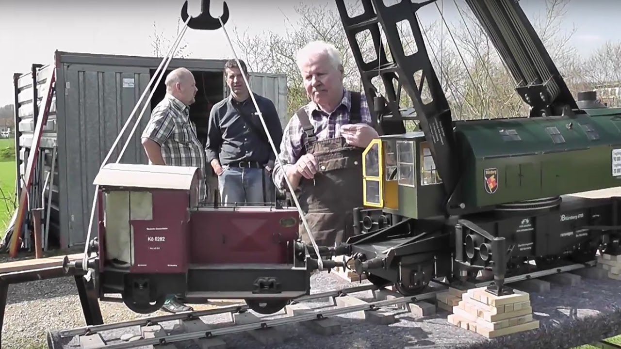 Schienen-Dampf-Kran ARDELT (90t) mit Hilfswagen beim Expertentreffen des DBCA 2017