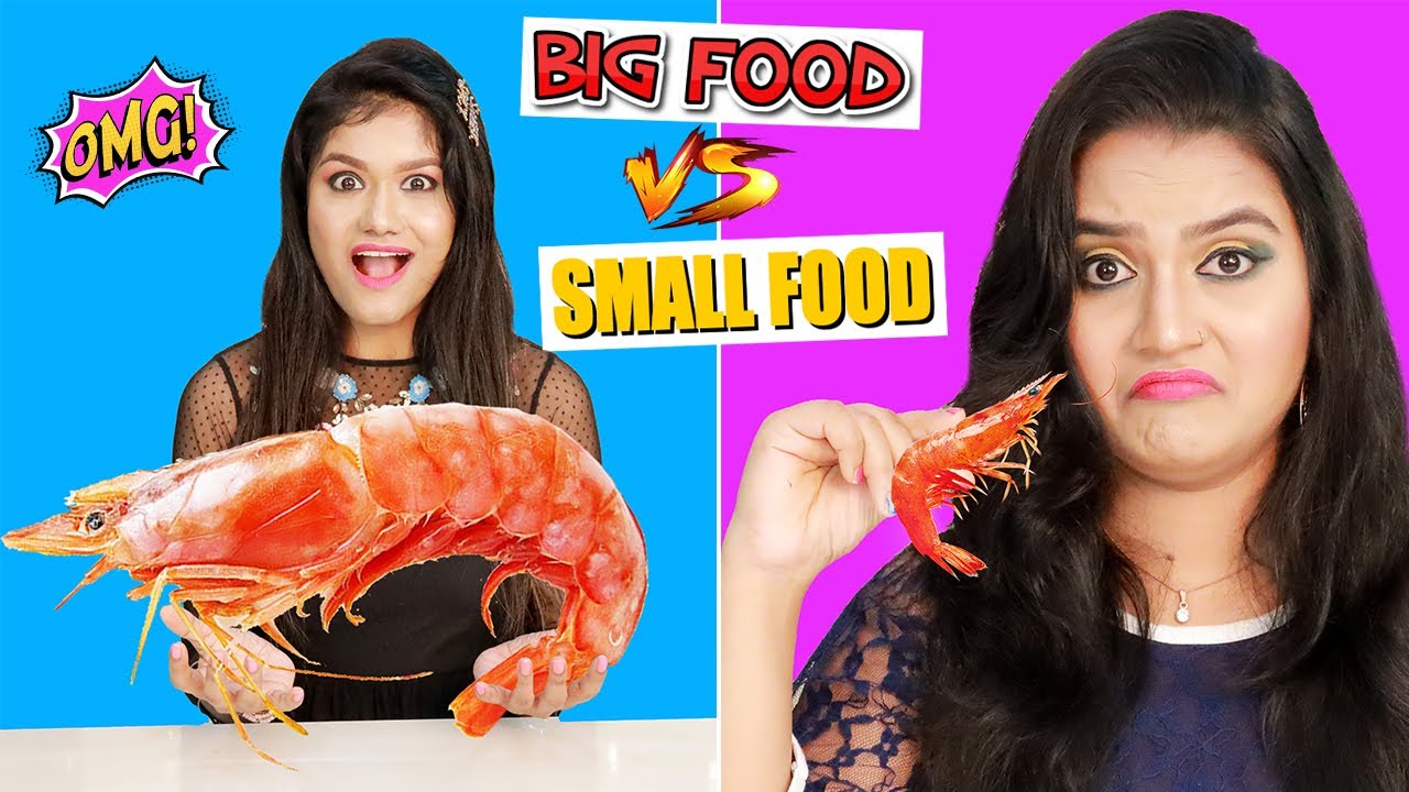 BIG Giant Food VS SMALL Food CHALLENGE Tiny Vs Giant Food Challenge