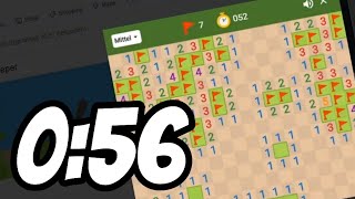 Google Minesweeper 0:56 speedrun | Jul