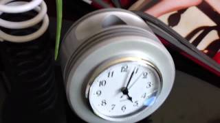 WWII Radial Engine Piston Metallic Desk Clock