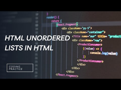 html unordered lists in html