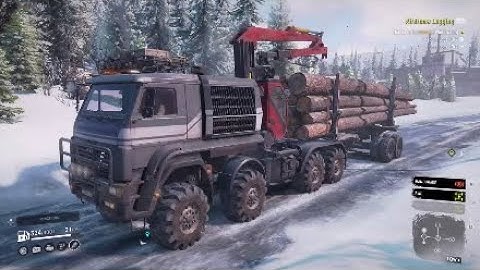 Airdrome Logging Long log Azov Truck In Alaska Snow runner PS4 2024 Myanmar north Shan state Namkham