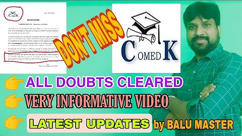 COMEDK-2021💥 SYLLABUS (Maths, Physics, chemistry) NEW DATES, NEW UPDATES & Related PDFs