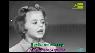 Video thumbnail of "Vincenza Pastorelli - Volevo un gatto nero - Zecchino d'oro 1969 - Lyrics and Sub spanish HD"