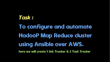 Ansible Playbook to setup Hadoop Mapreduce Cluster over AWS | Ansible | AWS | HADOOP