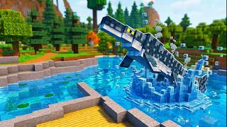 Can We Finish The Mosasaurus Enclosure? | Minecraft Fossils & Archaeology Survival Ep 10