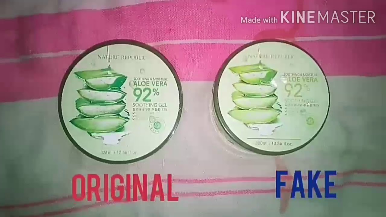 NATURE REPUBLIC ALOE VERA SOOTHING GEL REVIEW FAKE VS