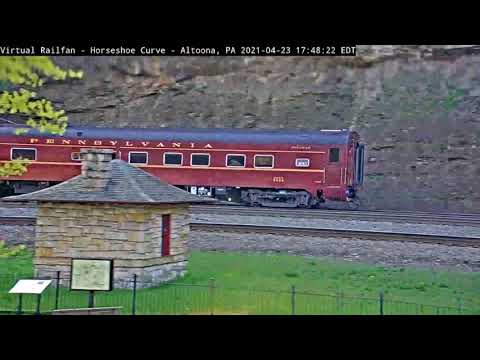 Catalpa Falls Private Car Passes Through Horseshoe Curve