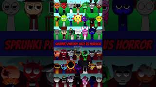 All Sprunki PARODY Cute Vs Horror #incredibox #sprunkimod #shorts #roblox #gaming #games #gameplay